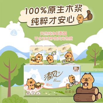 清风【李昀锐同款】卡皮巴拉手帕纸4层6张*30包 湿水不易破 清风【李昀锐同款】卡皮巴拉手帕纸4层6张*30包 湿水不易破