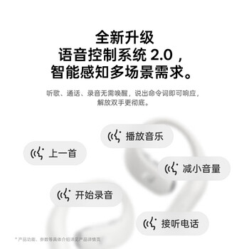 科大讯飞（iFLYTEK）录音翻译 开放式挂耳AI蓝牙耳机iFLYBUDS Air 2冰灰 智能降噪防漏音非骨传导 适配苹果华为
