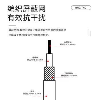 玖鼎新 TNC卡扣无线话筒延长线麦克风延长天线改装RG174线1.5米 JDX-TJK174-4 玖鼎新 TNC卡扣无线话筒延长线麦克风延长天线改装RG174线1.5米 JDX-TJK174-4
