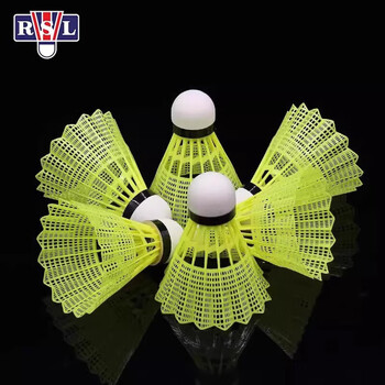 亚狮龙RSL尼龙羽毛球初学者室内外训练耐打塑料胶球NILON X黄色中速1筒
