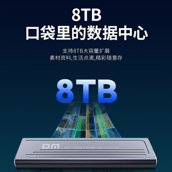 大迈（DM）HD1500 移动硬盘盒 M.2 NGFF Type-C3.2接口 SSD固态外置铝合金盒