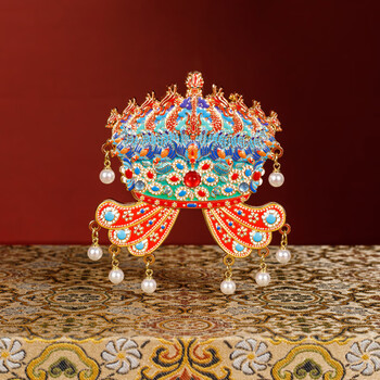 天色金丝翼善冠冰箱贴 博物馆文创教师节北京旅游故宫伴手礼品纪念品中国风年会生日新年礼物TS-6321