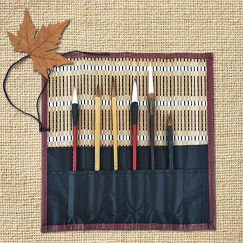 【全网低价,真便宜直播间】芬尚 fx-wf-bl-0812 文房用品 竹制笔帘 毛笔收纳袋大号毛笔帘8支装36*36cm 【全网低价,真便宜直播间】芬尚 fx-wf-bl-0812 文房用品 竹制笔帘 毛笔收纳袋大号毛笔帘8支装36*36cm