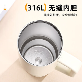 富光拾喜（FUGURNG BESTJOY）保温杯大容量冰霸杯保冷杯316L不锈钢带把手双饮1000ml车载水杯