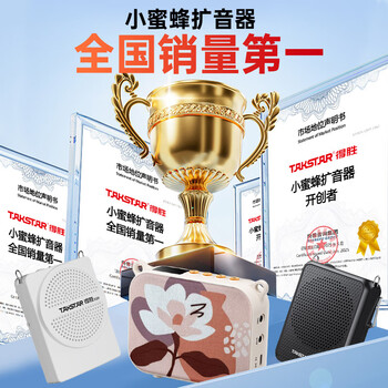 得胜（TAKSTAR）E30W 无线小蜜蜂扩音器教师专用导游喇叭腰挂便携式国风蓝牙小音箱喊话器无线讲课麦克风 柔月白