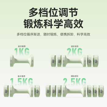 京东京造 可调节多姿哑铃壶铃二合一 家用健身塑形增肌训练器材  5.5KG