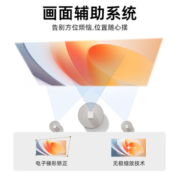 Rigal（瑞格尔）B1 投影仪家用智能投影机便携卧室手机投影(封闭光机 电子梯形校正 家庭影院电视)