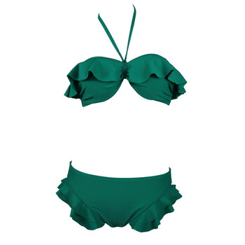 欧达欧亚(crazyart)品牌比基尼三点式泳衣甜美可爱装泳小胸胸垫聚拢