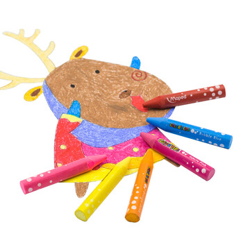马培德（Maped）经典油画棒 幼儿小学生绘画彩色笔 初学彩绘涂鸦画笔 美育礼物 862412EC【24色】