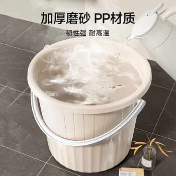 五月花脸盆水桶套装 加厚塑料手提清洁洗衣泡脚桶家用学生宿舍储水3件套
