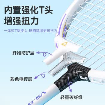 匹克羽毛球拍碳复合耐打成人学生套装训练比赛拍含羽毛球黑/白