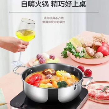 苏泊尔SUPOR电磁炉套装家用匀猛火滑控调节火锅炉微晶面板一键爆炒智能定时电磁灶火锅炉C21-IC20