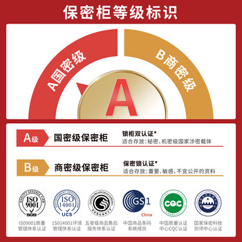 国保红保保密柜国密级双认证电子密码指纹锁文件柜Z158-HV1