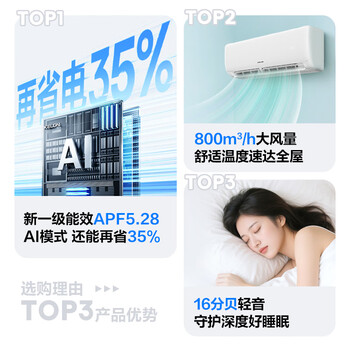 科龙空调大1.5匹 海信出品 静省电 新一级变频冷暖轻音卧室挂机 KFR-35GW/QS1-X1