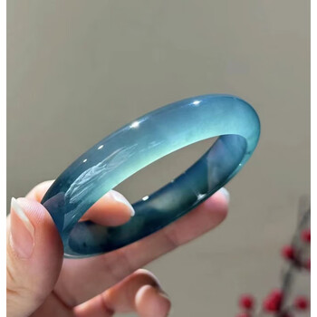 蓝水飘花翡翠手镯价格报价行情- 京东