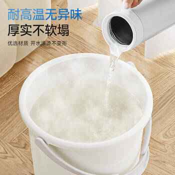 五月花水桶手提式19L大容量洗澡泡脚桶家用洗车桶拖把桶塑料加厚耐用