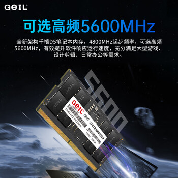 GEIL金邦 32G DDR5-4800  笔记本内存条 千禧系列