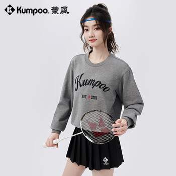 薰风（KUMPOO）羽毛球短裙百搭跑步运动半身裙女熏风K243W-7033 黑色 XL