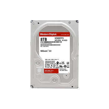 西部数据（WD） NAS机械硬盘 WD Red Plus 西数红盘 8TB 5640转 256MB SATA CMR垂直 网络存储 3.5英寸 WD80EFPX
