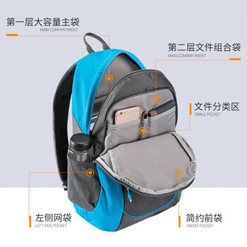 米熙15英寸电脑包双肩包女休闲运动旅行背包大容量学生书包20蓝色5005 米熙15英寸电脑包双肩包女休闲运动旅行背包大容量学生书包20蓝色5005