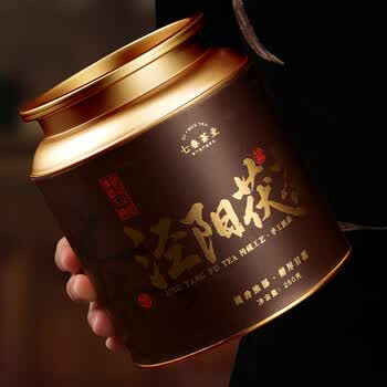 七春黑茶500g泾阳金花茯茶陕西西安特产茶叶礼罐散茶中秋节送长辈礼物
