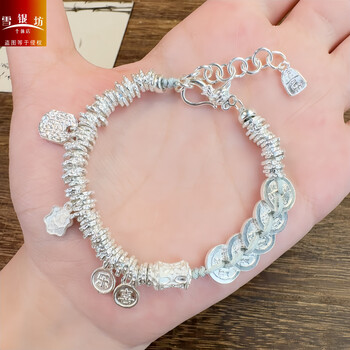 s925純銀仏珠手串銀飾品 s925純銀仏珠手串銀飾品