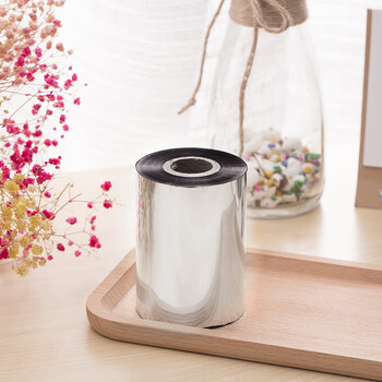 得力(deli)90mm*300m热转印条码机标签机通用型蜡基碳带81523（单卷装）