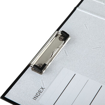 齐心A4长押夹+板夹 纸板文件夹/资料夹 NO.333-X 黑色【2个装】