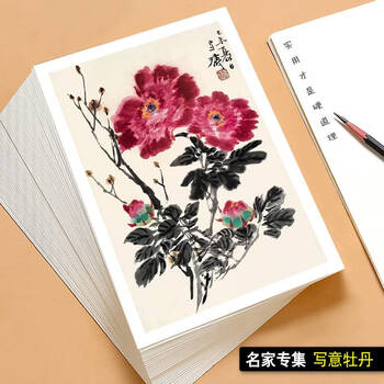 国画水墨画牡丹型号规格- 京东