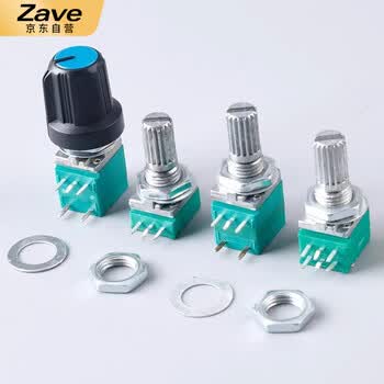 ZAVE RK097NS G N单联双联电位器 10K RK097NS带开关单联5脚(配螺母垫片) ZAVE RK097NS G N单联双联电位器 10K RK097NS带开关单联5脚(配螺母垫片)