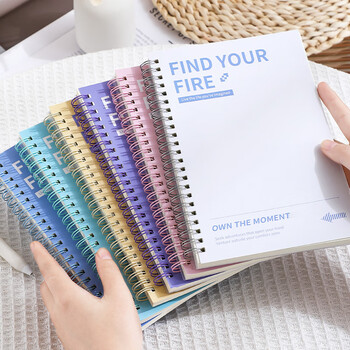 佐澜哲【6本装】本子笔记本文具A5马卡龙色线圈本高颜值初高中生大学生考研学习作业本简约ins风记事本