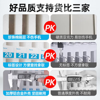 金隆兴手机保管箱车间存放柜学校企业办公会议手机存放箱手机收纳盒铝合金手机带锁储物柜 B1236办公用品