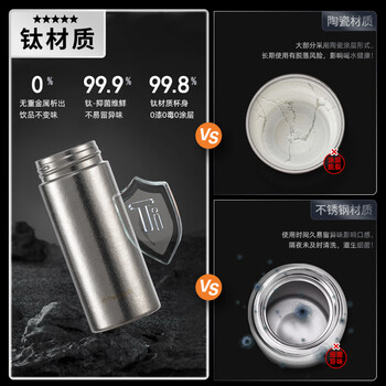 孔雀（Peacock）纯钛迷你保温杯 高颜值便携口袋杯生日礼物随行杯