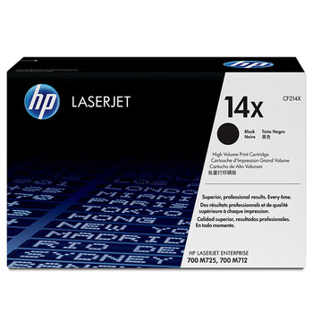 惠普（HP）CF214X黑色大容量硒鼓 14X（适用于HP LaserJet Enterprise 700 M712/M725系列）（约17500页）