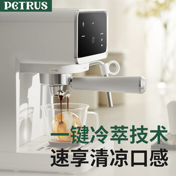柏翠（petrus）冷萃咖啡机家用全半自动意式奶泡浓缩萃取冷热双萃 