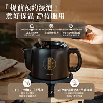 小熊（Bear）煎药壶JYH-D30Z1全自动中药壶免看管中药锅电煎壶 家用分体式陶瓷熬药壶3L