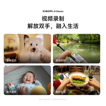 小米（MI）AI眼镜 玳瑁棕 拍摄眼镜 无线智能眼镜 蓝牙语音通话眼镜 拍照翻译眼镜