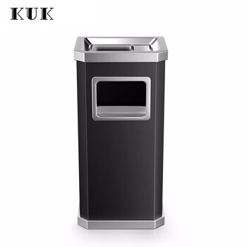KUK酒店垃圾桶烟灰桶不锈钢大堂室外立式走廊带烟灰缸灭烟头垃圾筒