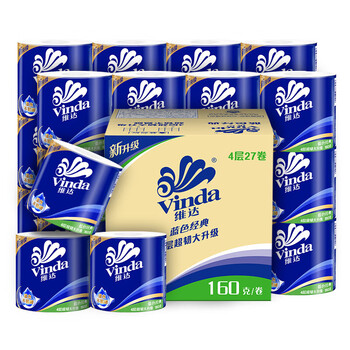 维达（Vinda）【大米+卷纸】【热销】特选丝苗米2.5kg*2袋+V4080卷纸10卷*2提 