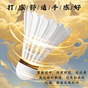 匹克羽毛球悟空大圣比赛训练专用球飞行稳定耐打12只装