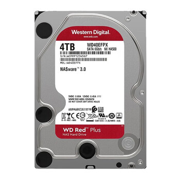 西部数据（WD）红盘Red Plus 4TB 5400转 256MB SATA CMR 网络存储 3.5英寸 WD40EFPX