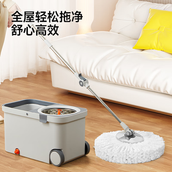 五月花旋转拖把带通一套4布免手洗家用一拖净2025擦地拖地桶吸水拖布