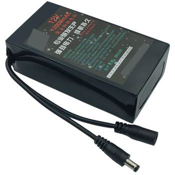 凯元达聚合物锂电池组大容量音箱LED灯箱太阳能监控路灯户外12伏电瓶12000毫安电量款蓝色送2A充电器