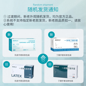 比克曼生物（BKMAM）乳胶手套一次性防滑加厚无粉麻指橡胶实验室耗材 S码 100只/盒