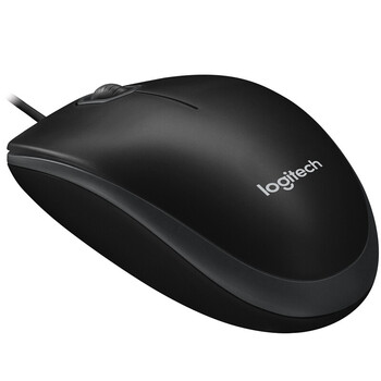 罗技（Logitech）B100企业版 鼠标 有线鼠标 办公鼠标 对称鼠标 黑色