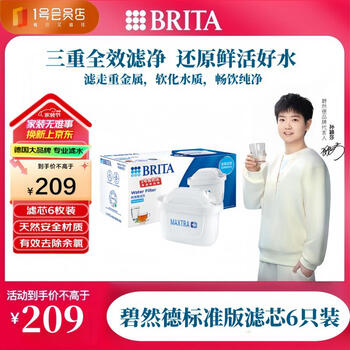 碧然德(BRITA)家用滤水壶净水滤芯 MAXTRA标准版通用多效滤芯 6枚装 碧然德(BRITA)家用滤水壶净水滤芯 MAXTRA标准版通用多效滤芯 6枚装