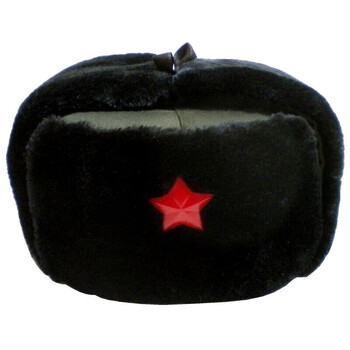 帽棉军帽红五星棉帽子加厚男女冬季保暖护耳红军帽东北帽青年 军绿色
