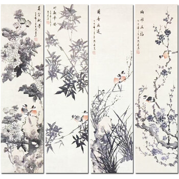 水墨画梅兰竹菊排行- 京东