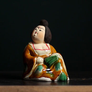 中国美術 三彩 女人 俑 高39.5cm(LC329) 中国美術 三彩 女人 俑 高39.5cm(LC329)