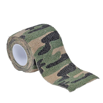 户外迷彩胶布不留胶 自粘伸缩型无纺布伪装胶带 丛林迷彩